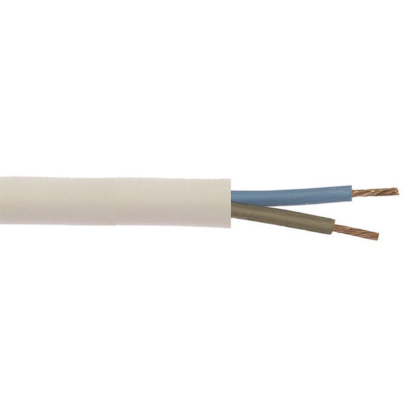 Elektroleitung H03VV-F Weiß 5m - PVC Kabel
