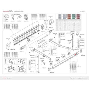 Endstück Frontblende F45 S titanium - FIAMMA