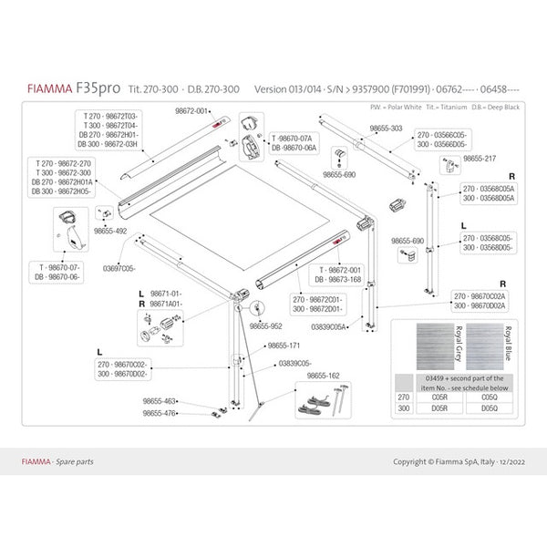 Endstück Spannband für Caravanstore - FIAMMA - 2