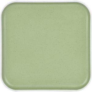 Essteller eckig Dolomit 25×25 cm – Melamin grün