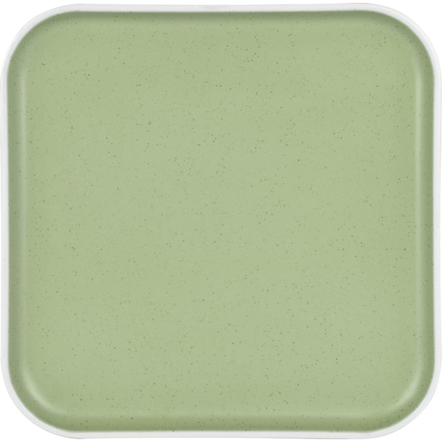 Essteller eckig Dolomit 25×25 cm – Melamin grün