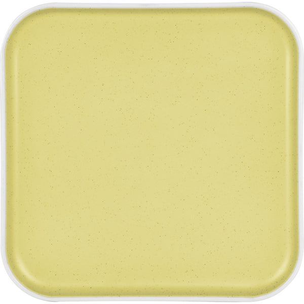Essteller eckig Dolomit gelb – 25 cm