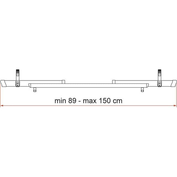Fahrradschiene FIAMMA Rail Quick C, 89-150 cm - 4