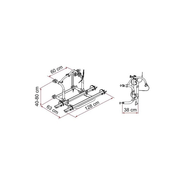 Fahrradträger Fiamma Pro C 2 Räder Aluminium