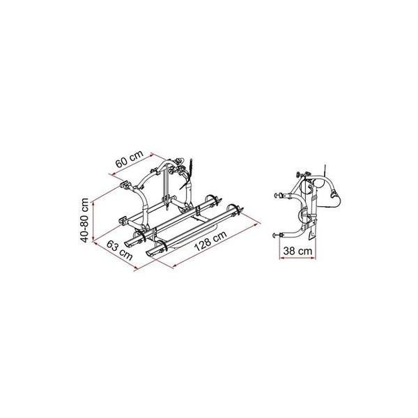 Fahrradträger Fiamma Pro C 2 Räder Aluminium