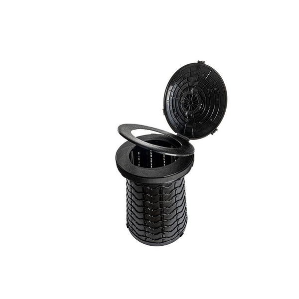 Faltbare Toilette Torgano in Schwarz