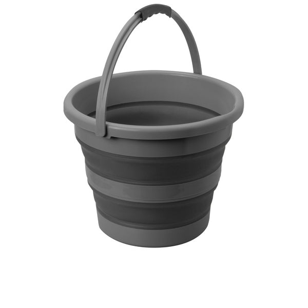 Falteimer BRUNNER 10L grau/schwarz - zusammenfaltbar - 2