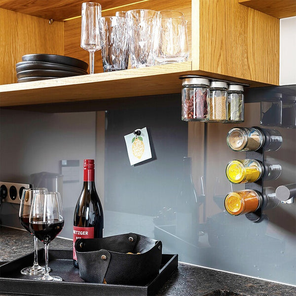 Feinkost-Magnetgläser Set 3er mit Magnetleiste - 5