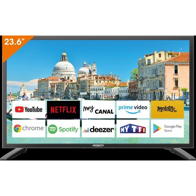 Fernseher ANTARION Smart 24 Zoll DVBT-2 schwarz