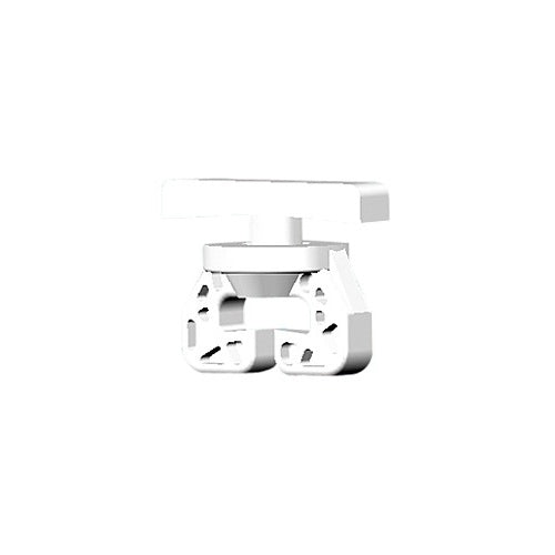 Feststeller T-Schiene weiß lose | Gardinengleiter