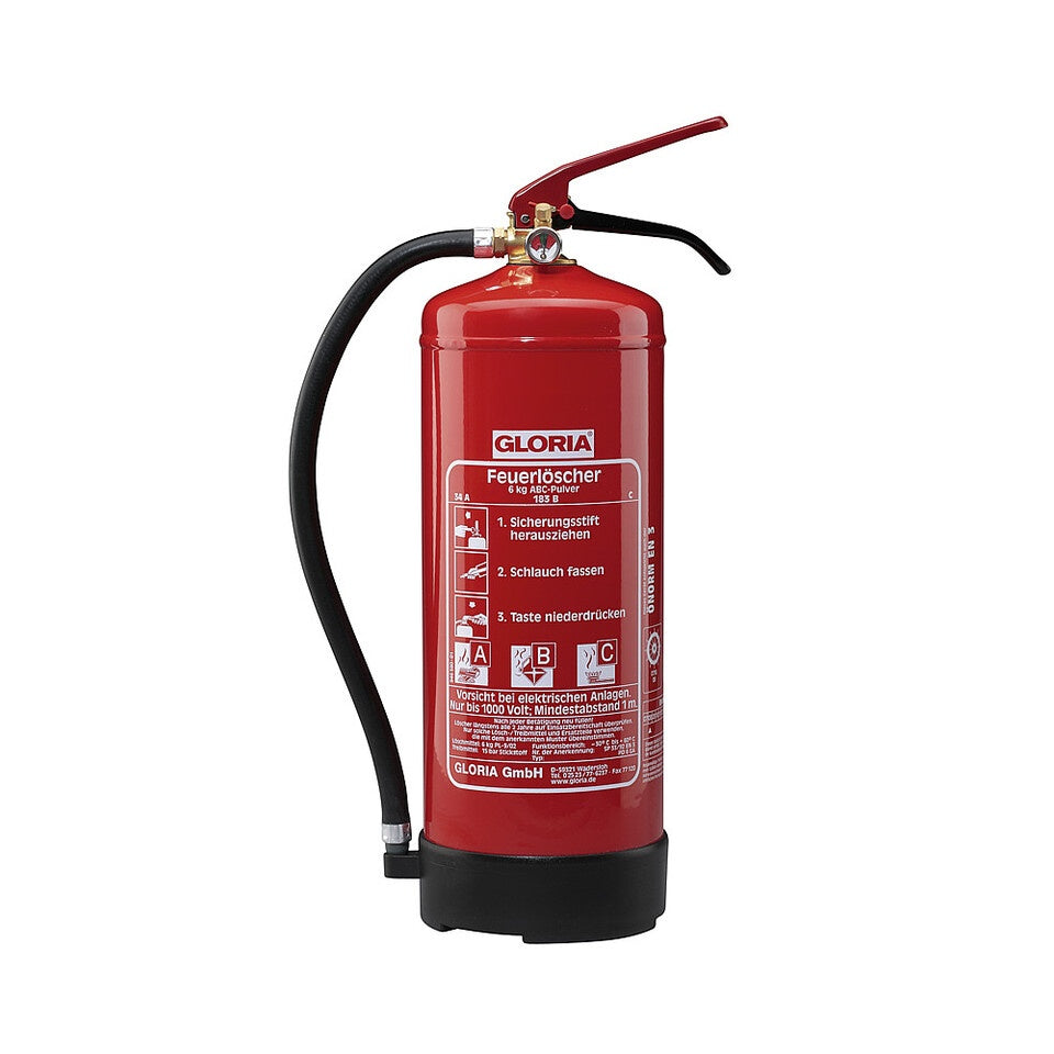 Feuerlöscher GLORIA PD 6 GA 6 kg mit Manometer
