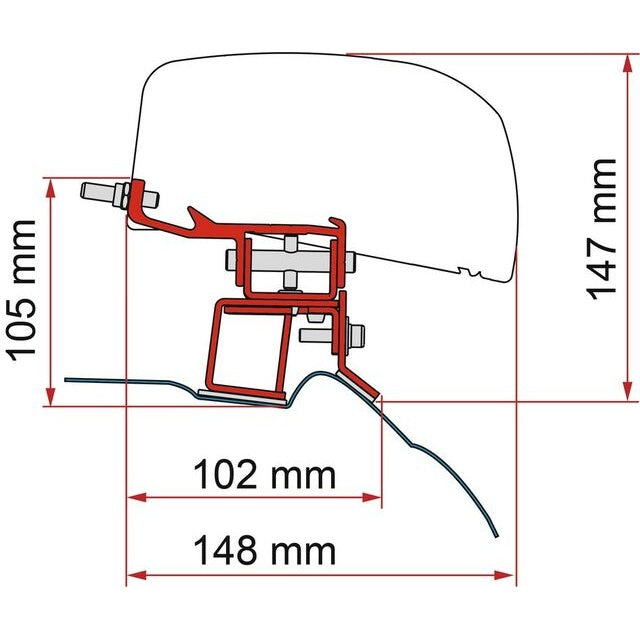 FIAMMA Adapter 2-tlg. Mercedes V-Class ab 2014 (F40van)