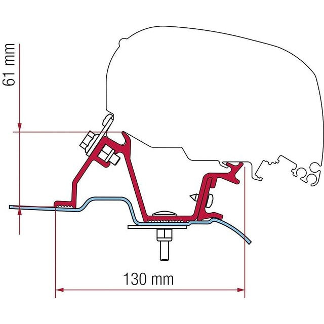 FIAMMA Adapterkit 3-tlg. für F35 S/F65 L Sprinter/Crafter