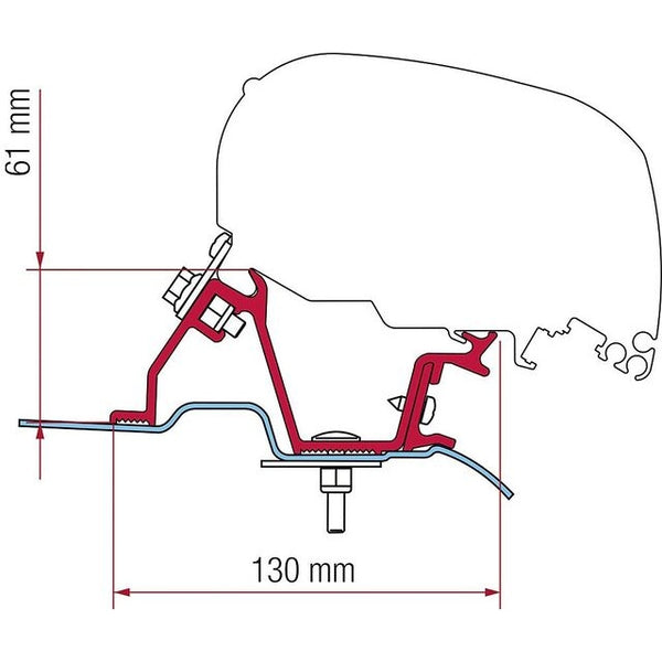 FIAMMA Adapterkit 3-tlg. für F35 S/F65 L Sprinter/Crafter