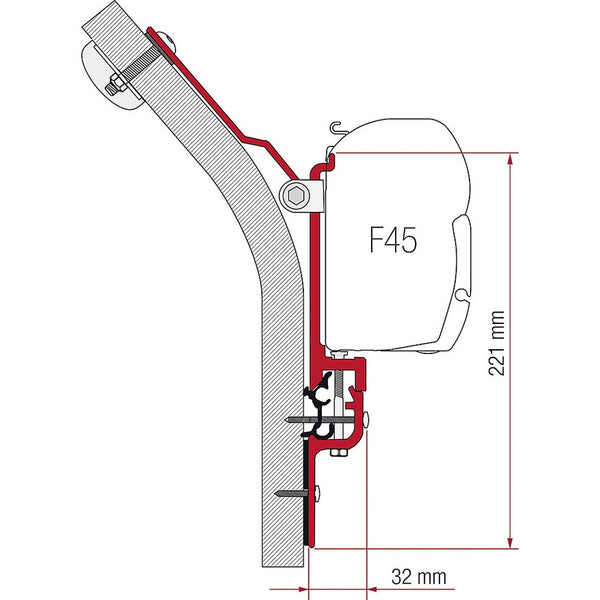 FIAMMA Adapterkit 3-tlg. für F45 S/L – Eriba Touring