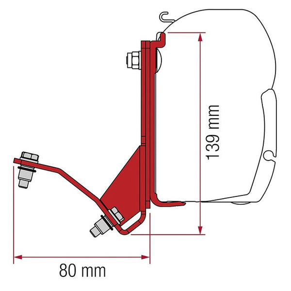 Fiamma Adapterkit 4-tlg. für Fiat Ducato F45