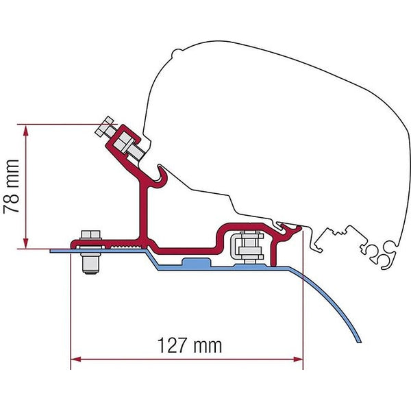 FIAMMA Adapterkit F65 S/L 3-tlg. für Ducato/Jumper