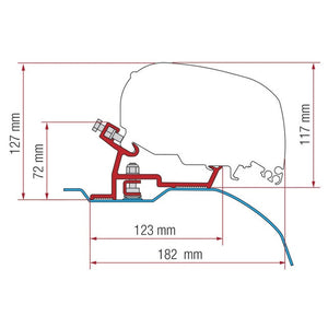 Fiamma Adapterkit F80/F65 für Ducato H2 ab 2006