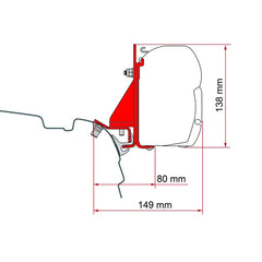 Fiamma Adapterkit Kombischiene VW T5/T6 F45