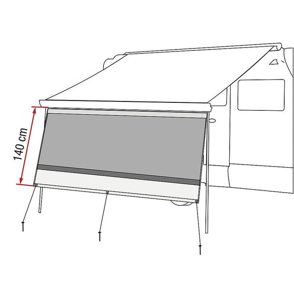FIAMMA Blocker 325 Vorderwand 325×140 cm – grau - 2