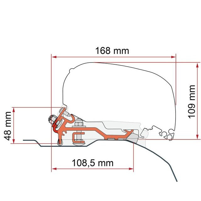 FIAMMA Dachmarkisenadapter H2 Low Profile Ducato