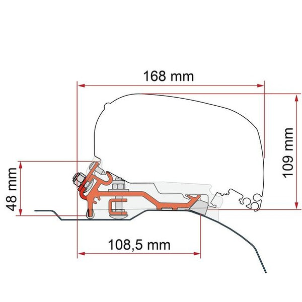 FIAMMA Dachmarkisenadapter H2 Low Profile Ducato