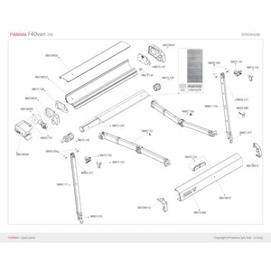FIAMMA Endkappe rechts F40 Van Deep Black 270