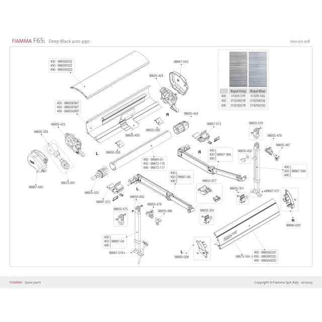 FIAMMA F65L Frontblendenverschluss – Deep Black