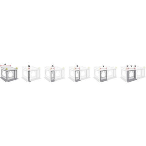 FIAMMA Frontpanel für ZIP Vorzelt PVC grau 20 bis 200