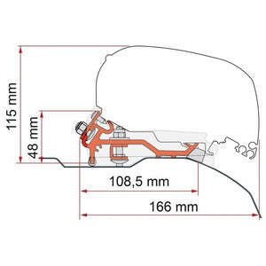 FIAMMA Markisenadapter Fiat Ducato H2/L4 F80 (3-tlg)