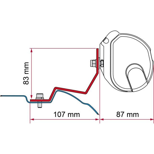 FIAMMA Markisenadapter Kit für Mercedes Viano/Vito/V‑Class