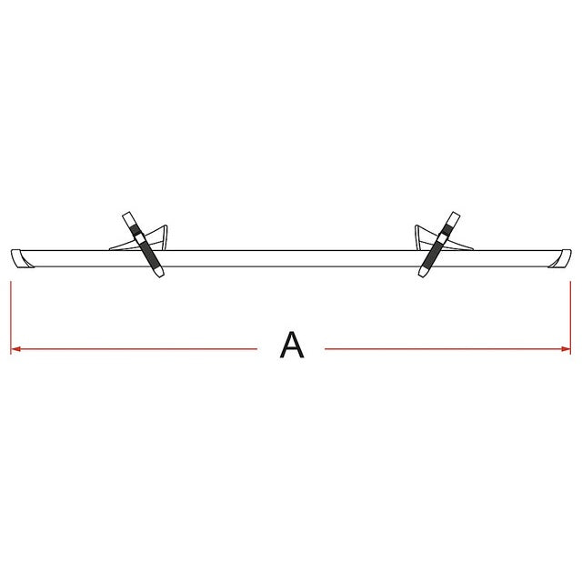 Fiamma Rail Premium S Fahrradschiene 128 cm silber