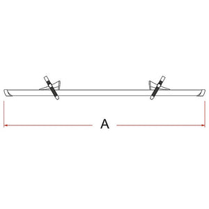 Fiamma Rail Premium S Fahrradschiene 128 cm silber