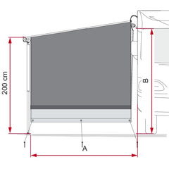 FIAMMA Seitenwand Side Block F45/F80 - 230 x 220-260 cm