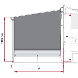 FIAMMA Seitenwand Side Block F45/F80 - 230 x 220-260 cm