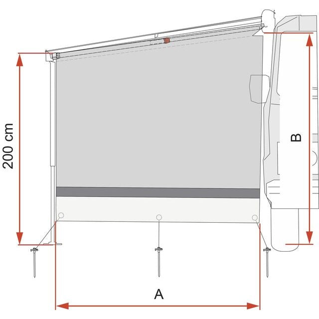 FIAMMA Seitenwand Sun View Side F80 L (250 cm)