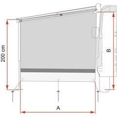 FIAMMA Seitenwand Sun View Side F80 L (250 cm)