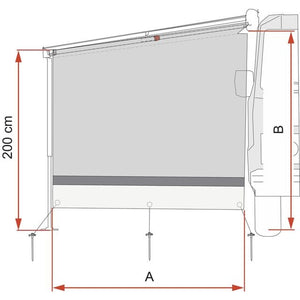 FIAMMA Seitenwand Sun View Side F80 L (250 cm)