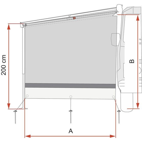 FIAMMA Seitenwand Sun View Side F80 L (250 cm)