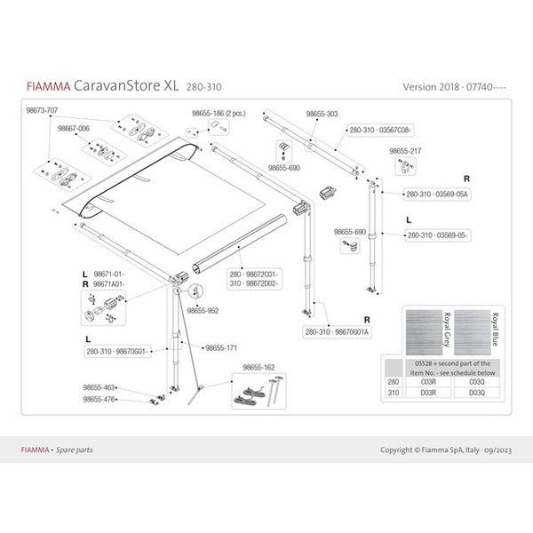 FIAMMA Spannarmauflage Caravanstore (2 Stk)