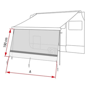 FIAMMA Vorderwand Sun View XL grau PVC Höhe 190 cm 100 bis 513 cm - 3