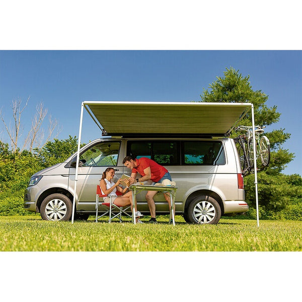 FIAMMA Wandmarkise F35 Pro manuell Aluminiumgehäuse PVC-Tuch 183 bis 303 cm