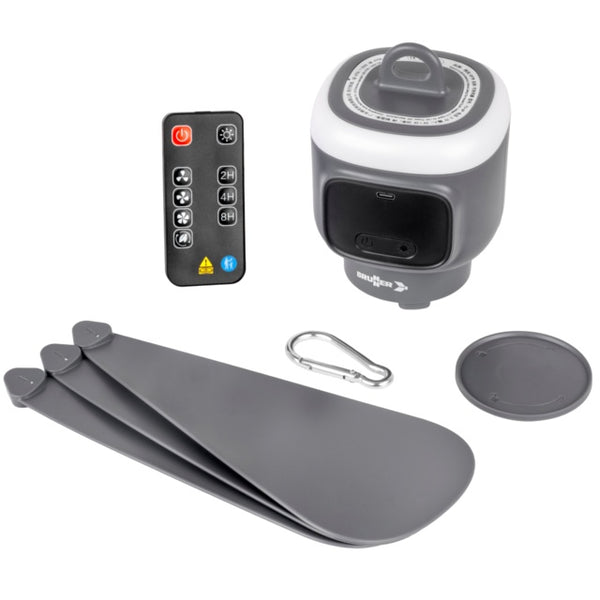 Frescofan Tischventilator, grau – 20h Akku - 4