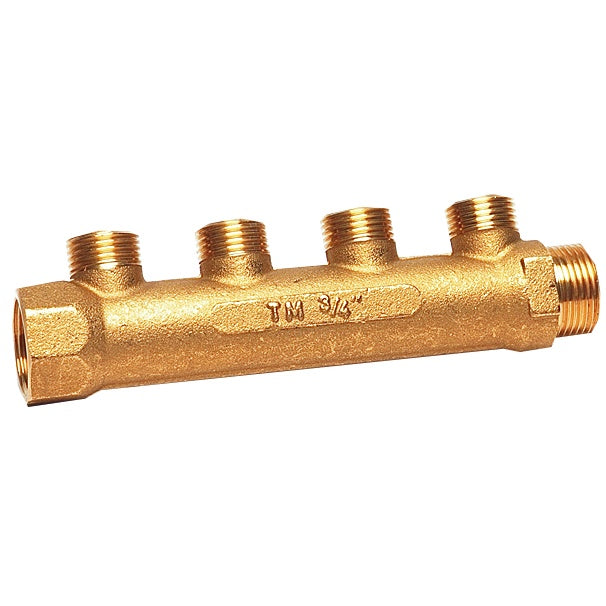 Frischwasserverteiler 3 Abgänge aus Messing