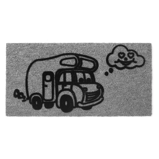 Fußabstreifer Derby Flock – Camper, grau