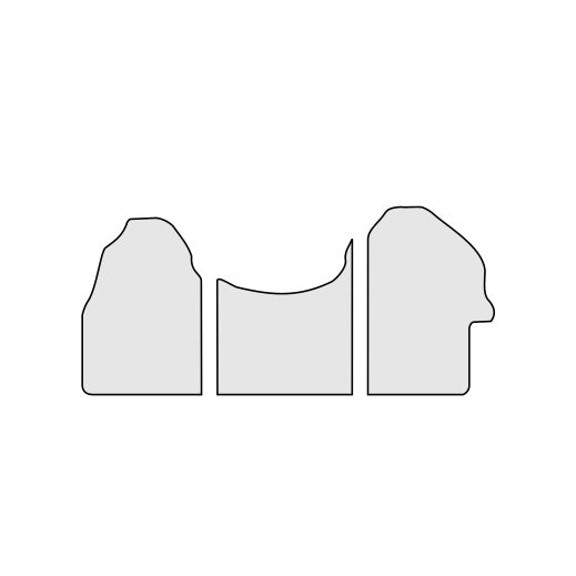 Fußmatte Gummi für Mercedes Sprinter W910 3-tlg.