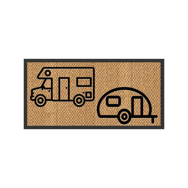 Fußmatte Spider für Camping und Freizeit - Braun