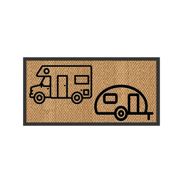 Fußmatte Spider für Camping und Freizeit - Braun