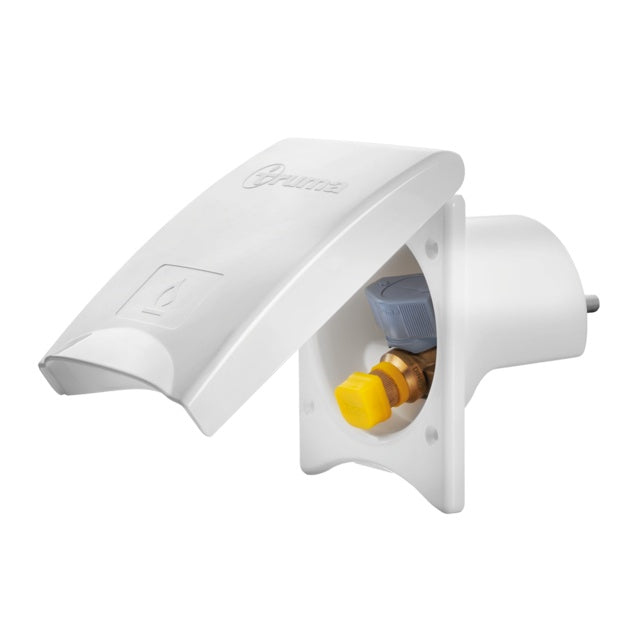 Gas-Außensteckdose weiß Ø85 mm