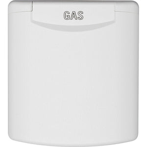Gas-Außensteckdose weiß (UV-beständig)